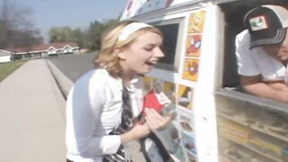 Lexi Belle teenage blonde gets banged! by the ice cream man