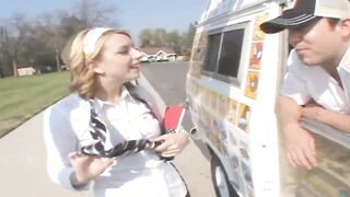 Lexi Belle teenage blonde gets banged! by the ice cream man