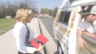 Lexi Belle teenage blonde gets banged! by the ice cream man