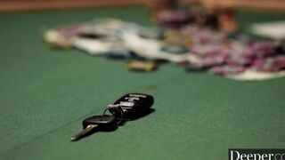 Deeper. Gambler bets his goddess wifey inside high stake game