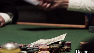 Deeper. Gambler bets his goddess wifey inside high stake game