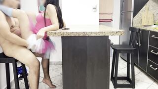 Step Uncle Fucking his virgin Step Niece into the Kitchen and Screams like a Whore