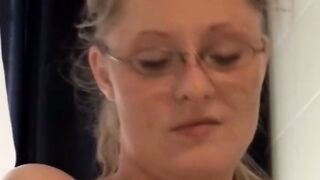 Beauty blondie boned her step brother inside restroom