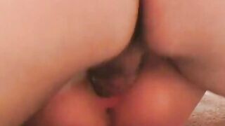 Blonde skank swallows bro's cum after getting plowed on the floor