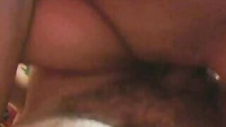 Thin oriental whore loves swallowing huge white dick on the sofa