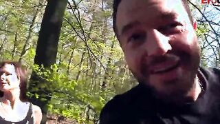 German Milf hitchhiker pick up for car and outdoor nailed!