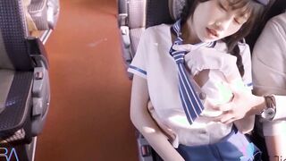 Sex tour bus with Big Tit chinese skank Original Asian AV Porn with English Slave