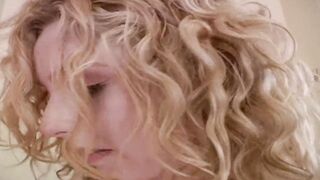 Crazy blonde likes getting her booty slapped with a touch by goddess dark haired Hot