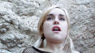 Fucking at the beach with the sublime young Spanish debutante Layla Ebony