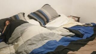 Old stepson long cock shares bed with stepmom and they have hard sex