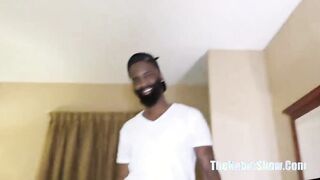 raven swallows sucking off off on suga petite monster long ebony penis