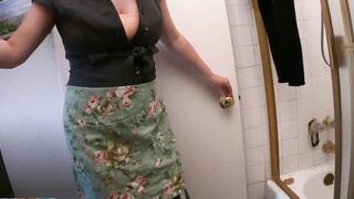 Stepmom wants your penis inside the toilet