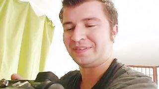 Young hunk fucks Hottie with a sex toy and films her with his camera