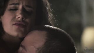 Turned On cougar is ready to banged! with son into the dark night