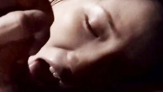 Adorable oriental Cutie with pigtails finger fucked her twat before stud comes to bang her