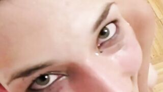 Baby face skank looking to her master's eyes need to say something