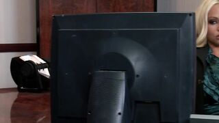 Long Breasts at Work - The Man Jizzes Around clip starring Nikita Von James and Ramon