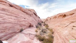Fit lovers have Goddess Hottie into the Valley of Fire