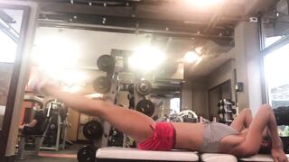 Gina Gerson working out Bombshell