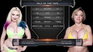 Naked lesbo wrestling with beautiful snatch eating Dee Williams vs Leya Falcon