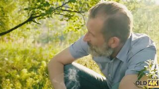 OLD4K. Nice miss isnï¿½t against fucking together with older male