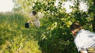 OLD4K. Nice miss isnï¿½t against fucking together with older male