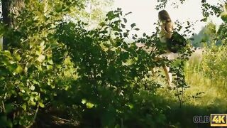 OLD4K. Tasty lassie tastes mature dick and wants to feel it inside snatch