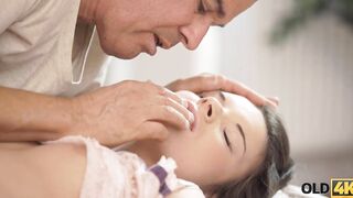 OLD4K Mature man assfucks his barely legal gf into the bedroom