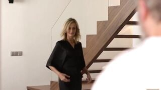 OLD4K. Sweet blonde give a oral sex to mature man and gets fuck