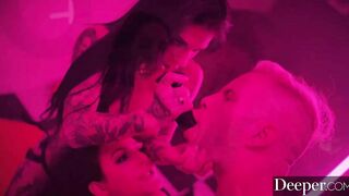 Deeper. Angela, Emily and Kira Sex Overdose into Epic Gang Bang