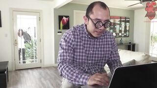 Lucky geek bro after super sexy mission gets to enjoy the huhe hooters of Peta Jensen and tastes her juicy cunt