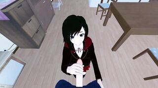 point of view fucking Ruby Rose before giving her a doggy style cummed. RWBY Animated.