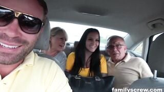 Mother and Daughter Taking Care of Grandpa's Needs