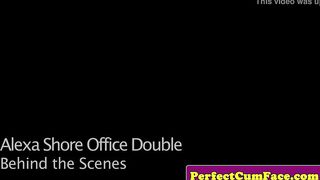 UK office goddess blows colleagues before facial