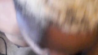 Penis all inside her mouth while she's talking to her "Friend"