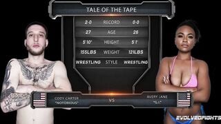 Man vs Woman Nude Wrestling with Avery Jane Manhandled by Cody Carter