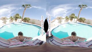 Erotic America - Kenna James shows titties off at the Pool inside VR