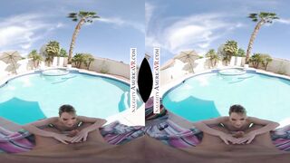 Erotic America - Kenna James shows titties off at the Pool inside VR