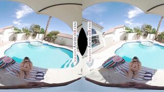 Erotic America - Kenna James shows titties off at the Pool inside VR