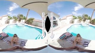 Erotic America - Kenna James shows titties off at the Pool inside VR