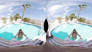 Erotic America - Kenna James shows titties off at the Pool inside VR