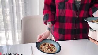 Hot Hot Sexual Head and Doggy Style Sex during Breakfast
