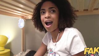 Fake Hostel - Filthy glory hole fun for Beauty tall african Brazilian & tiny slender French backpackers sucking off penis through glory hole and rough fucking inside 3some with squirting orgasms and deep throat oral sex anal pleasure and insane noisy sex
