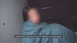 DEVIANTE - Homeless Dark Haired Confesses Before Deep Throat Oral Sex and Rough Hard Sex