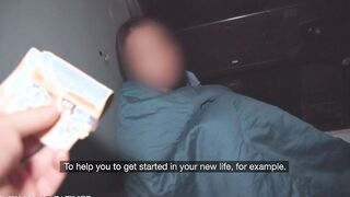 DEVIANTE - Homeless Dark Haired Confesses Before Deep Throat Oral Sex and Rough Hard Sex
