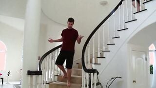 Stepbrother and stepsister watching porn