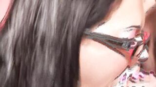 Eva Angelina glasses covered creampie blows big penis fellatio