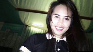 Amateur Thai 19 year old Lily Koh pov bj and fuck on top cowgirl