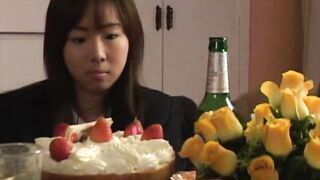 Snatch licked oriental 19 year old school girl