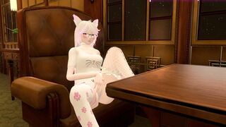 Freaky catgirl secretly touches herself on the train then gets caught and banged! - Preview